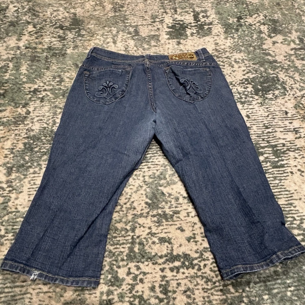Dercon denim capris Vintage Size 13 Embellished - Picture 5 of 9